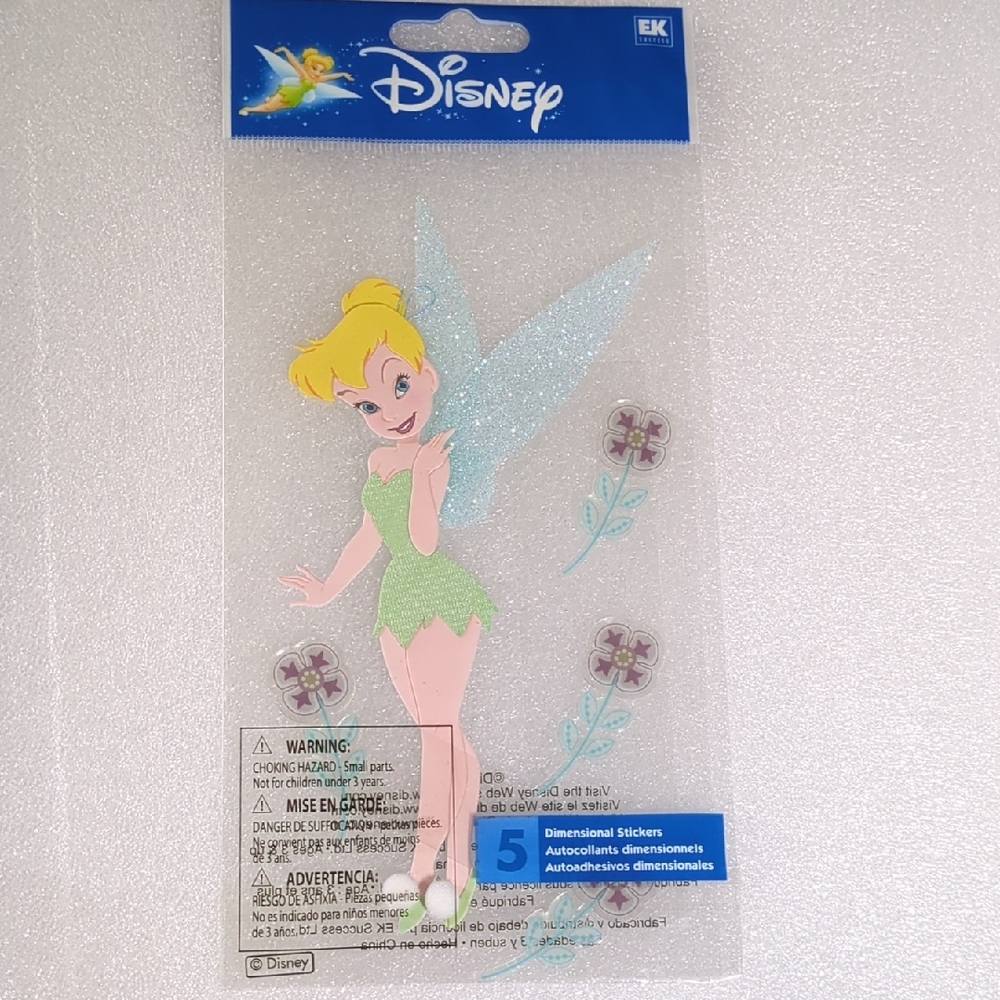 💜2/$15💜EK Success Disney Tinker Bell Dimensional Stickers